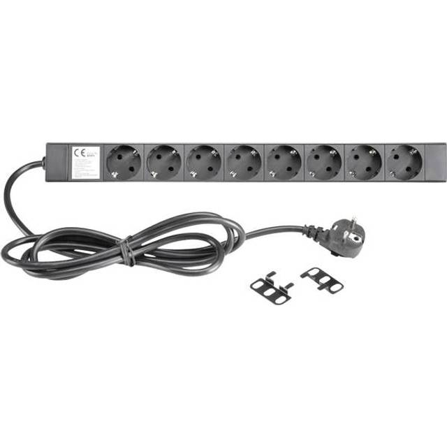 Adam Hall 19 EU Power Strip 8 Sockets