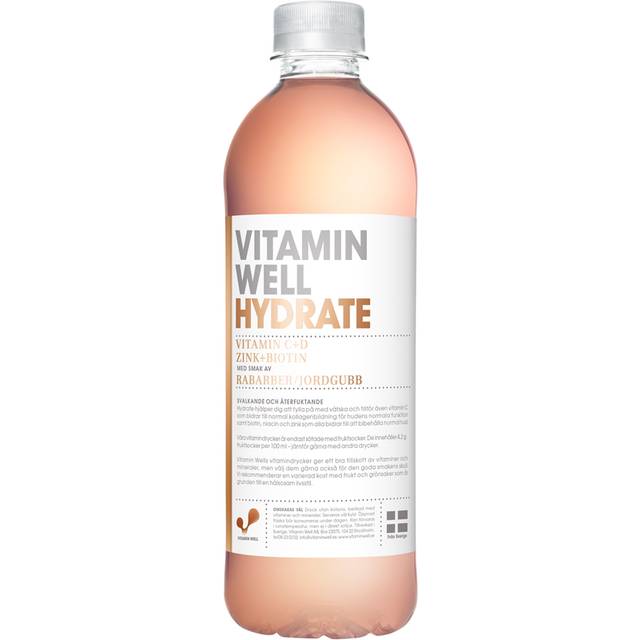 Vitamin Well Energidryck Hydrate Jordgubb-Rabarber (500)