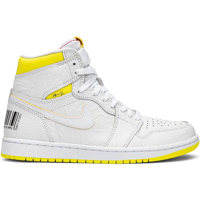 Air Jordan 1 Retro High OG 'First Class Flight' 555088-170 - White/Dynamic Yellow-Black - 10