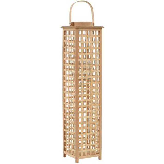 vidaXL Hanging Candle Lantern Holder Bamboo Natural Pendant Lighting Decor