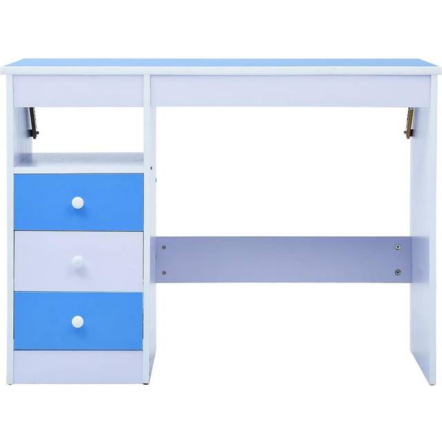 vidaXL Children Drawing Study Desk Tiltable Blue and White