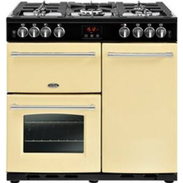 SIA Black 90cm 5 Burner Gas On Glass Hob And Chimney Cooker Hood Extractor Fan