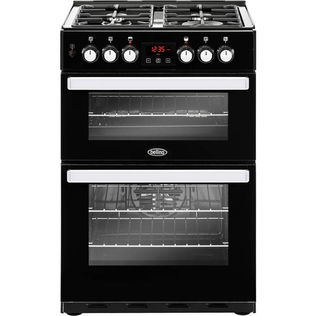 600mm Mini Range Dual Fuel Cooker Gas Hob Black