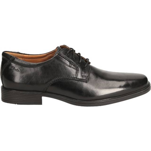 Mens clarks leather lace up ortholite formal shoes : tilden plain