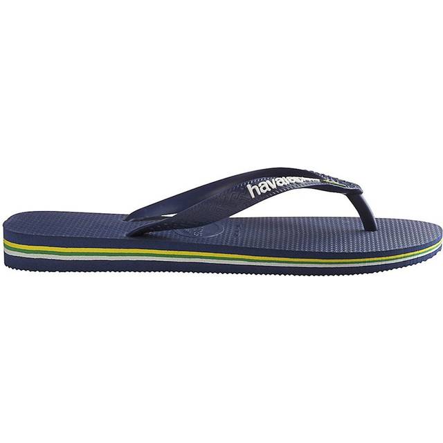 Havaianas Unisex Brasil-logo (Mini Me), marineblauw, VK kind 12/13