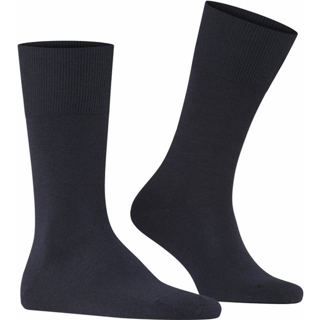 1 Pair Dark Navy Airport Plain Virgin Wool and Cotton Business Socks Men's 10-11 Mens - Falke - Blue