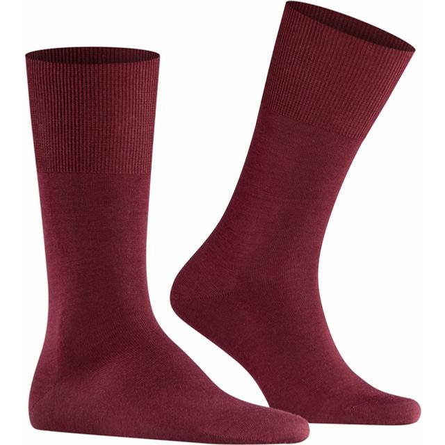 Falke Airport Socks för män, röda (Barolo 8596), Storbritannien 10-11 (storlek: 45–46)