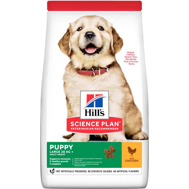 Hill's Puppy Large Breed hundfoder med kyckling. Förpackning: 16 kg