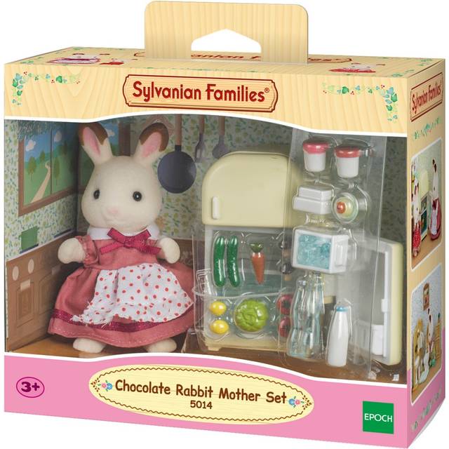 Sylvanian Families Chocolate kaninmamma - figurset med kanin, kylskåp och tillbehör