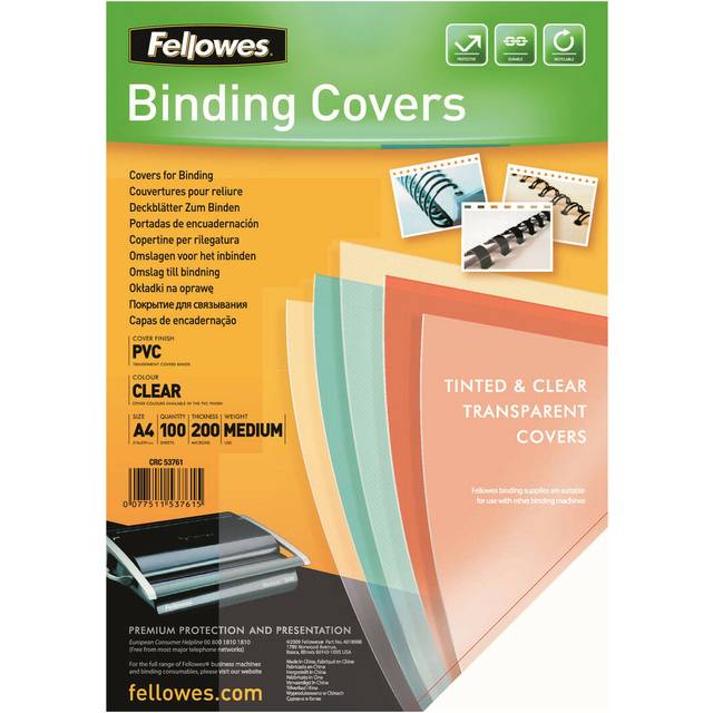 Fellowes 5376102 A4 Clear Covers