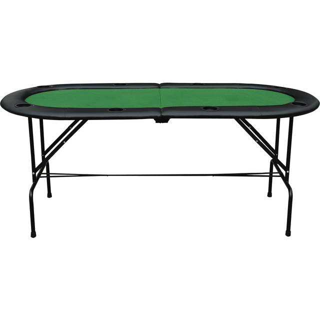 Homcom 1.83m Foldable Poker Table W/chip Trays, Drink Holders
