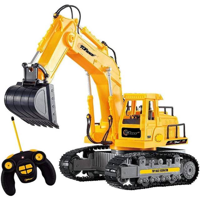 Top RaceÃÂ® 7 Channel Full Functional RC Excavator, Battery Powered Electric RC Remote Control Construction Tractor With Lights & Sound (TR-111)