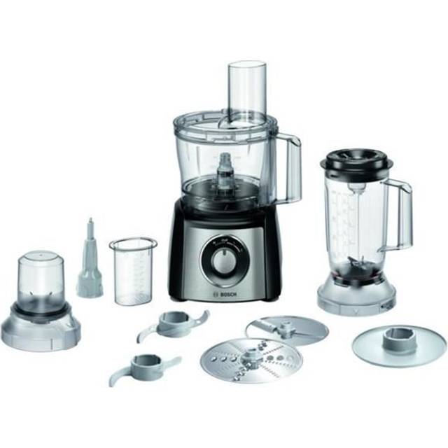 Bosch MultiTalent 3 Plus MCM3PM386, 50 funktioner, blandningsskål 2,3 L, mixer 1,0 l, universalkniv, skärning och rivjärn (fin, grov), vispskiva (grädde), 900 W, svart