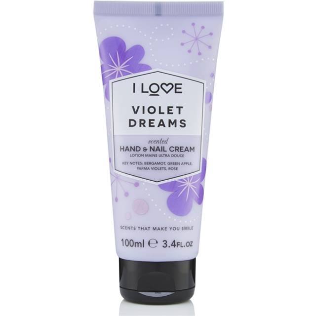 Scented Hand and Nail Cream - Violet Dreams by I Love Cosmetics for Women - 3.4 oz Cream