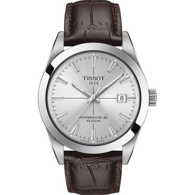 Tissot GENTLEMAN POWERMATIC 80 T127.407.16.031.01 automatisk herrklocka, Brun, armband