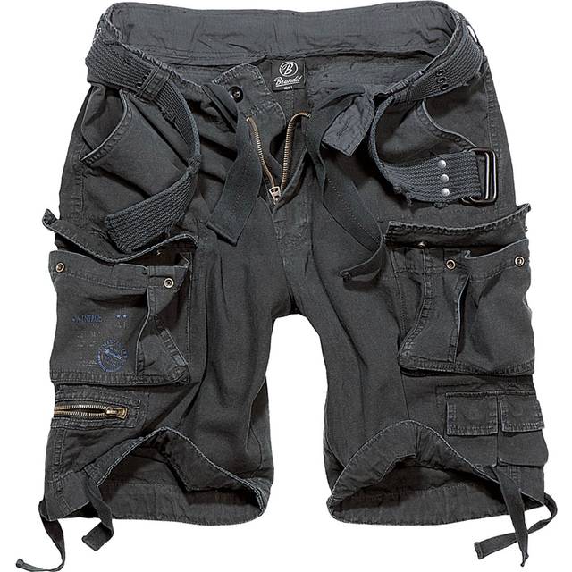 Brandit shorts Savage nya korta byxor med byxor cargo, vintage, korta armébermuda, svart, XXL
