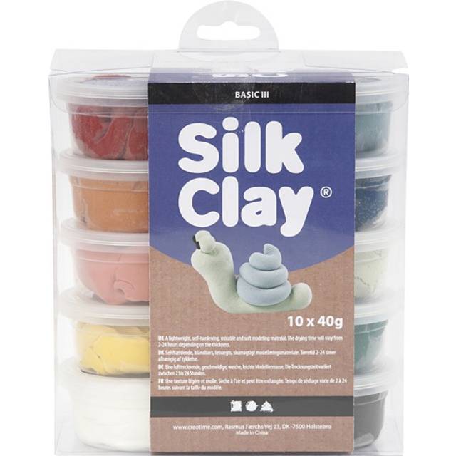 Silk Clay Modellera Dova Färger 10x40 g