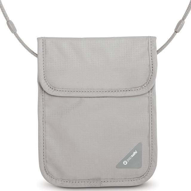 Pacsafe Coversafe X75 Anti Theft RFID Blocking Neck Pouch (Neutral Grey)