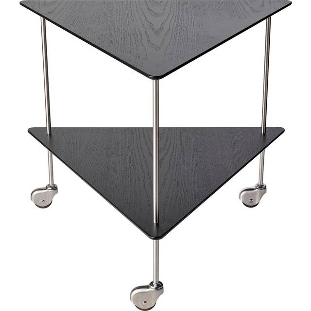 Fritz Hansen - AJ Trolley Black Coloured Ash - Serveringsvagnar - Arne Jacobsen - Svart - MDF/Metall/Trä