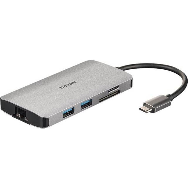 D-Link DUB-M810 notebook dock/port replicator Wired Thunderbolt 3 Silver