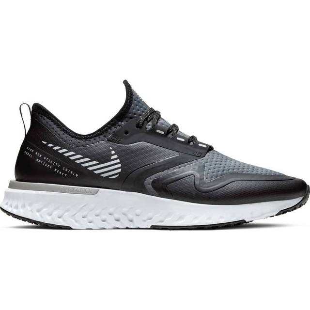 Nike Dam Odyssey React 2 Shield löparskor, Svart Black Metallic Silver Cool Gre 003, 35.5 EU