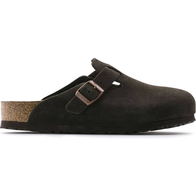 Birkenstock Boston Soft Footbed Suede Leather - Brown/Mocha - gavehylden.dk