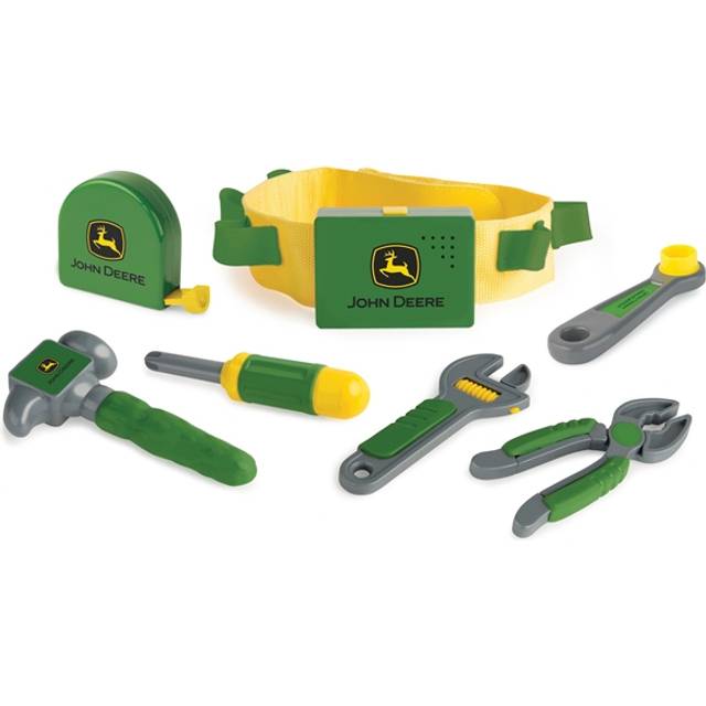 John Deere Preschool Deluxe Talking Toolbelt - Pretend Play & Imaginative Play for Babies - Fat Brain Toys