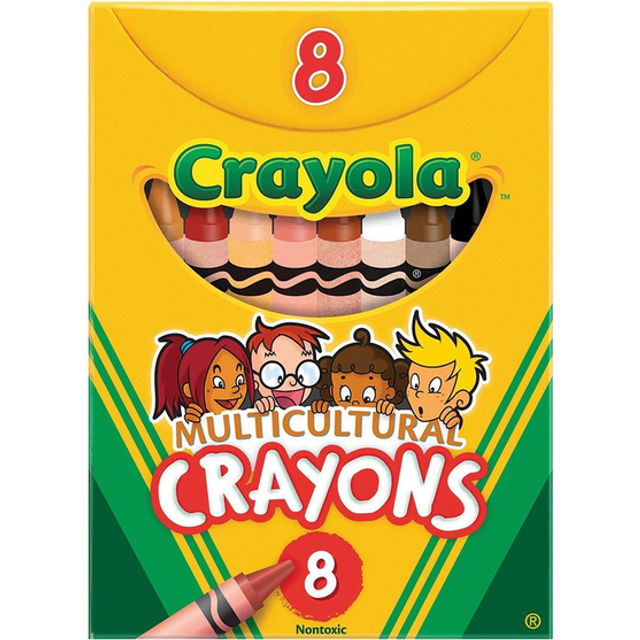 Crayola Large Washable Crayons-Multicultural 8/Pkg