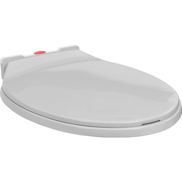 vidaXL Soft-Close Toilet Seat Quick Release Light Grey Oval