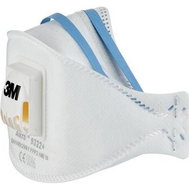 3M Aura 9322+ Flat Fold Particulate Respirator Dust Mask With Embossed Top Panel