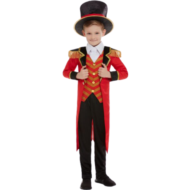 Childs deluxe ringmaster circus theme boys halloween fancy dress costume