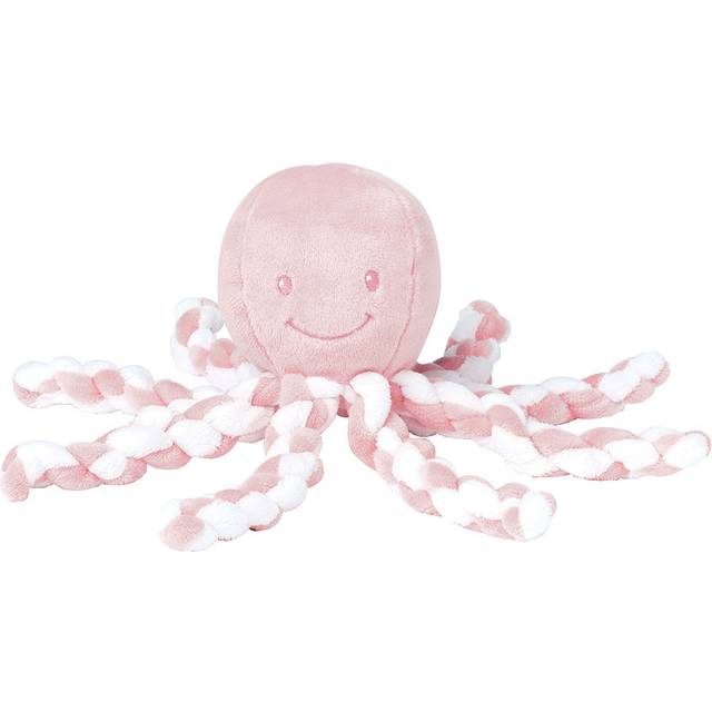 Nattou Gosedjur Bläckfisk, För nyfödda och för tidigt födda barn, 23 cm, Rosa/Vit, 878753