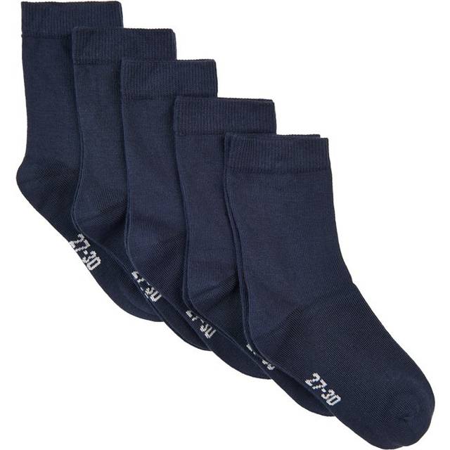 Minymo Blue Cotton Socks (5 Pack) - 19-22
