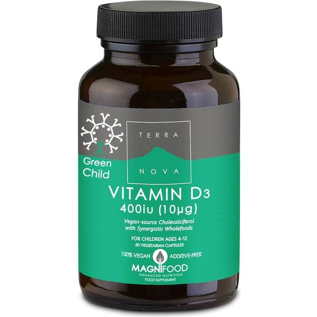 Terranova Green Child Vitamin D3 400iu Vegicaps 50 Vegicaps
