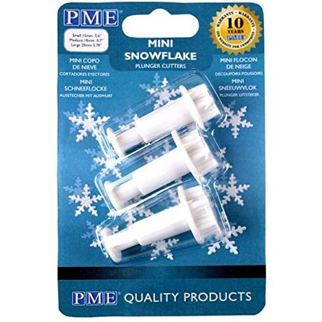 PME Mini Snowflake Plunger Cutters - Set of 3