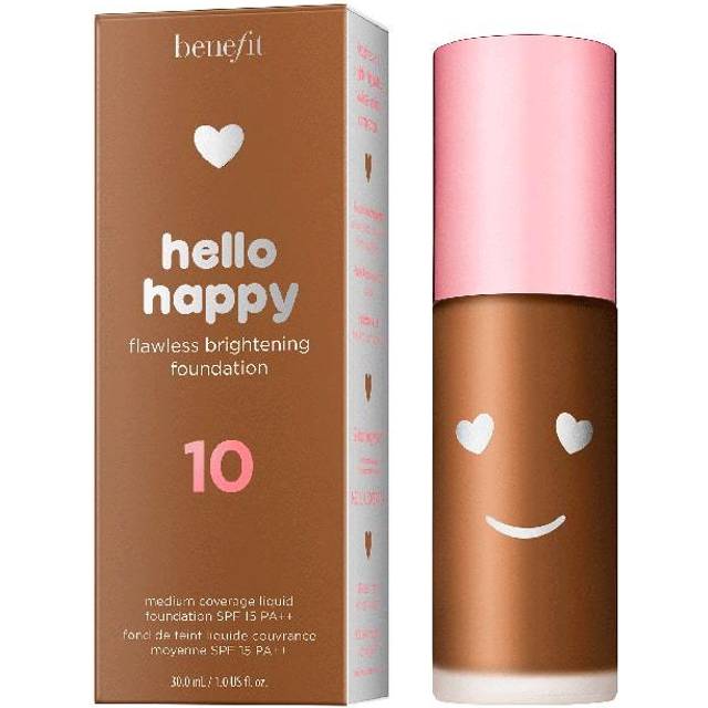 Benefit Hello Happy Flawless Brightening Foundation SPF15 PA++ #10 Deep Warm