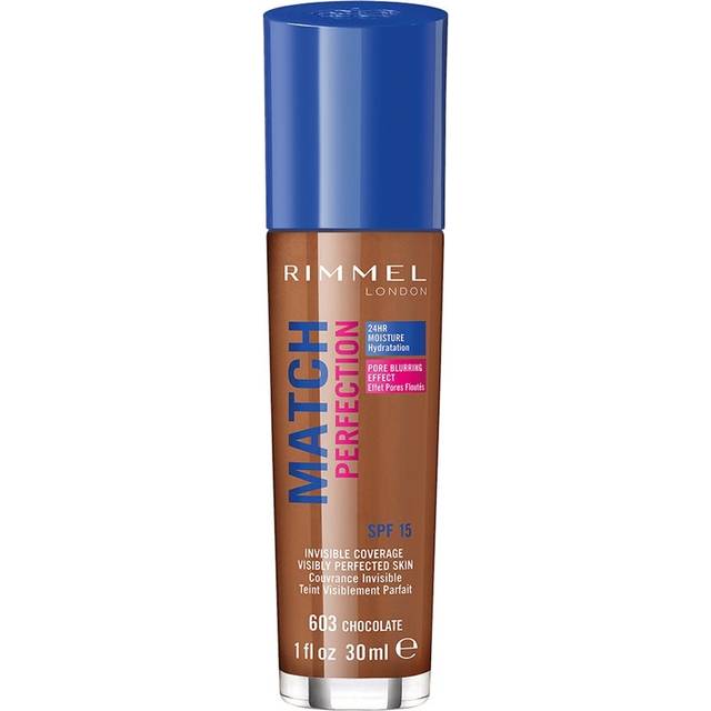 Rimmel London Match Perfection Foundation Invisible Coverage SPF15 30ml Chocolate #603