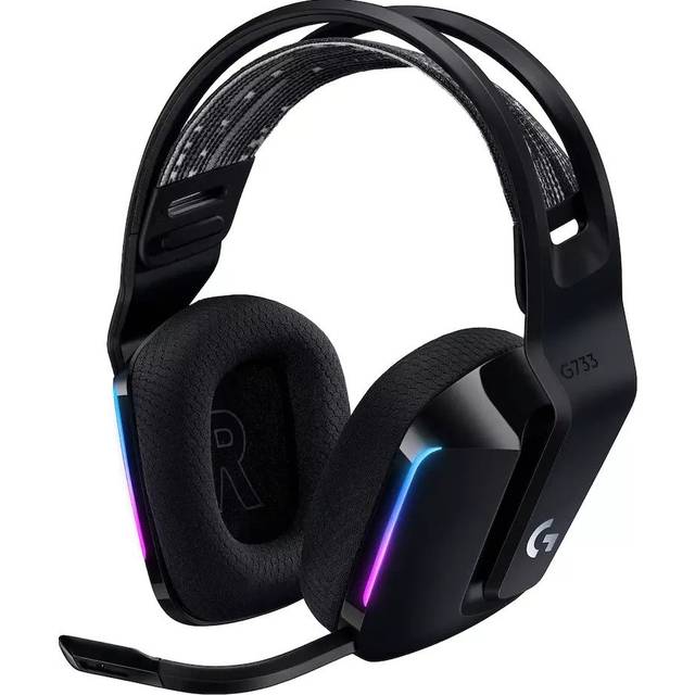 Logitech G733 LIGHTSPEED trådlöst Gaming Headset, LIGHTSYNC RGB, Blue VO!CE mic teknologi med PRO-G audio drivers - Vit