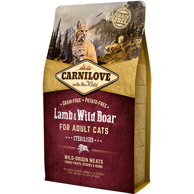 Carnilove Adult Cats 2KG - Lamb & Wild Boar