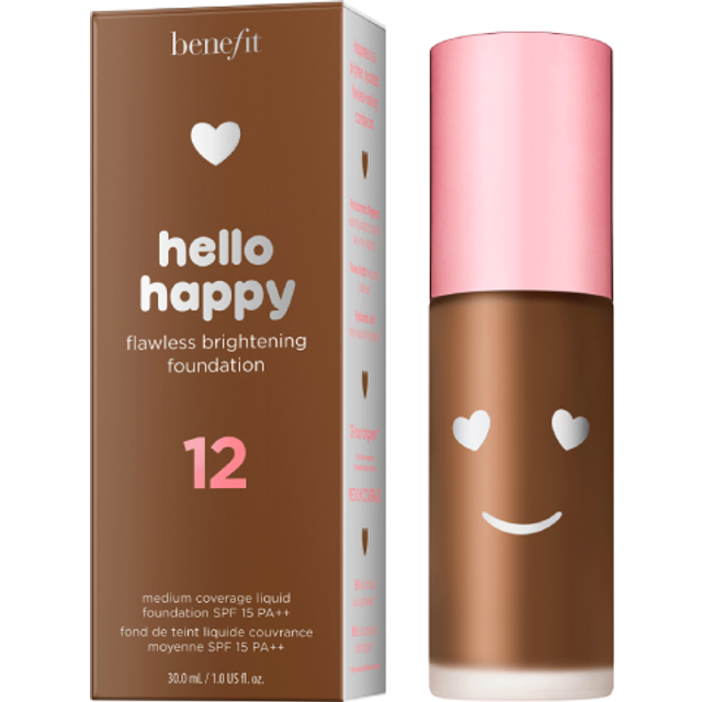 Benefit Hello Happy Flawless Brightening Foundation SPF15 PA++ #12 Dark Warm