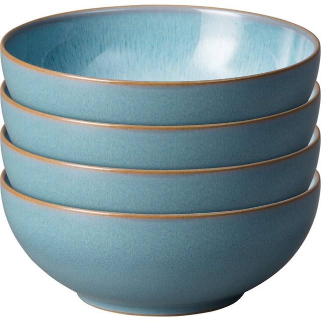 Denby Azure Haze Coupe Cereal Bowls - Blue (820ml)