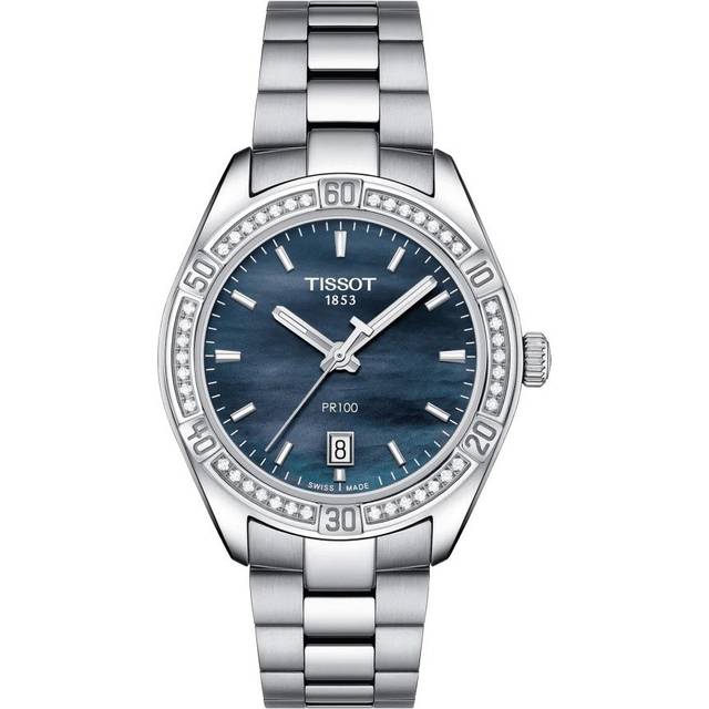 TISSOT PR 100 Black MOP Dial 36MM Women's Watch T101.910.61.121.00 / T1019106112100 - 36 mm
