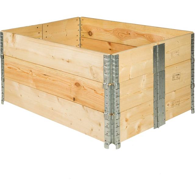Raised Bed - foldable and stackable, 120 x 80 x 19 cm - garden box, raised planter, garden bed - 3