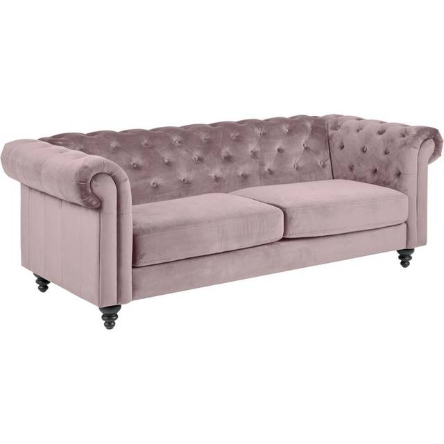 Living Home Charlietown Velvet Sofa 219cm 3 personers