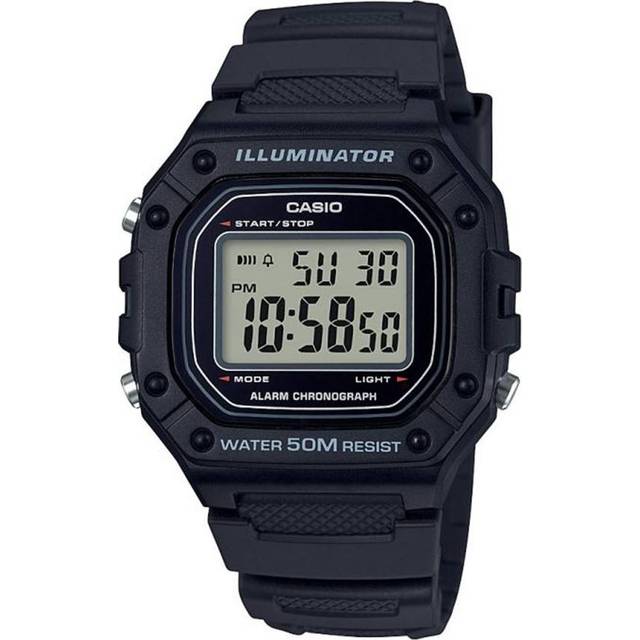 Casio Digital Illuminator Black Resin Strap Watch