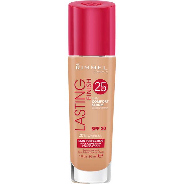 Rimmel Rimmel Lasting Finish Foundation 201 Classic Beige Healthy Pink Ocher 30mL Classic Beige Pink 30ml (Healthy Ocher) (x 1)