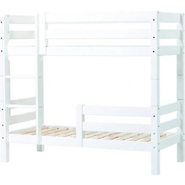 Hoppekids ECO Luxury - Våningsäng m. 1/2 Sänghäst - 150 cm. - Flera Storlekar - Vit 70x160 cm.