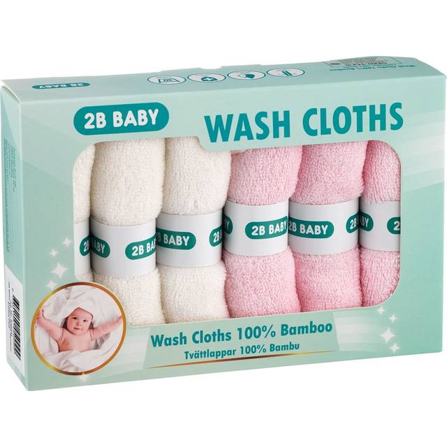 2B Baby Tvättlappar Bambu 6-pack Vit