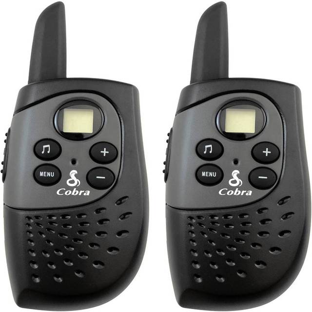 Cobra MT148K Walkie Talkie with up to 3km Range and Power Saving Function (Pack of 2) - Black