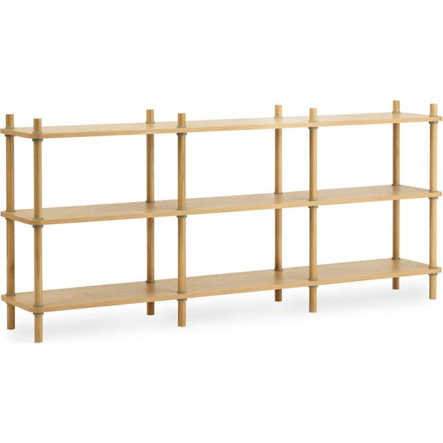 Normann Copenhagen - Jam reol - Hyllor - 8 pile oak/grey - H90 x L203 x D38 cm
